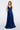 Stella Dress A-line Satin Prom dress in dark navy color with side slit