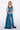 Stella Dress A-line Satin Prom dress in teal color prom dress blue