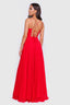 Chiffon Faith Dress with lace up back in Red color
