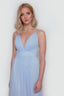 Chiffon Ella V-neck Dress in Light Blue