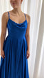 Royal Blue Satin Francis Dress