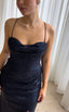 Madison Dress Navy Glittering Prom Dress Corset Top