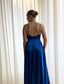 Royal Blue Satin Francis Dress