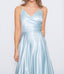 Faith Dress in Satin Powder Blue prom dress