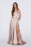 Blake Dress in Satin Taupe color
