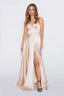 Stella Dress A-line Satin Prom dress in champagne color prom dress champagne