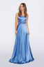 Satin Antonia Dress in sky blue color