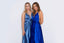 Satin Moa-Deep v Neckline Maxi Dress prom dress royal blue