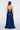 Stella Dress A-line Satin Prom dress in dark navy color with side slit