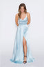 Blake Dress in Satin Powder Blue color