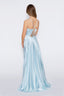 Blake Dress in Satin Powder Blue color