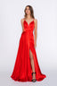 Stella Dress A-line Satin Prom dress in red color prom dress red