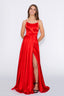 Kiev Dress open back in red color