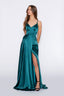 Blake Dress in Satin dark green color