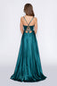 Blake Dress in Satin dark green color