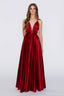 Satin Moa Dress in Wine Red