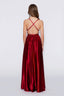 Satin Moa Dress in Wine Red