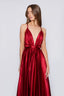 Satin Moa Dress in Wine Red