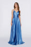 Faith Dress in Satin Sky Blue