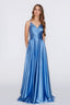 Faith Dress in Satin Sky Blue
