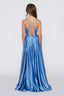 Faith Dress in Satin Sky Blue