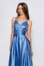 Faith Dress in Satin Sky Blue