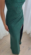 Madison Dress Green Glittering Prom Dress Corset top