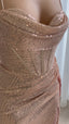 Madison Dress Corset Top Rose Gold Glittering Prom Dress